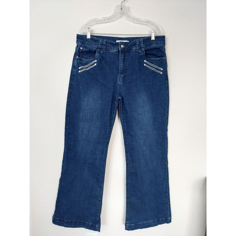 Ranch Dress'n Yoakum Trousers Arrow Pocket Bootcut Western Denim Jeans Size XL - Picture 2 of 10